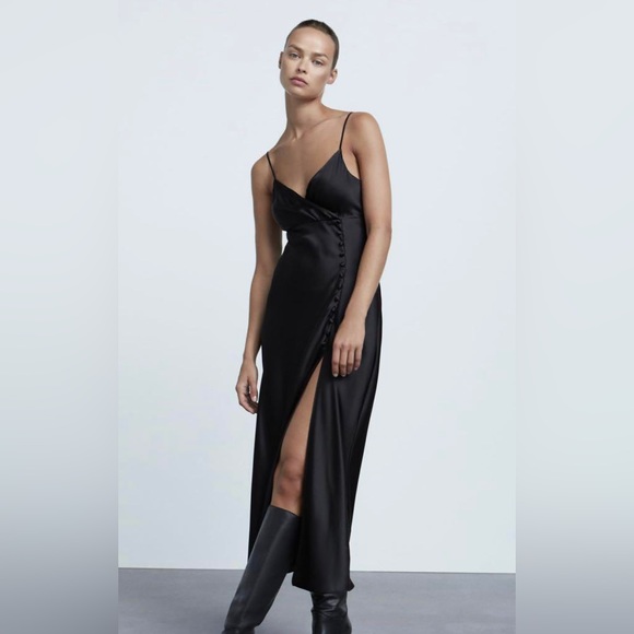 Zara black slip dress!! - Picture 1 of 4